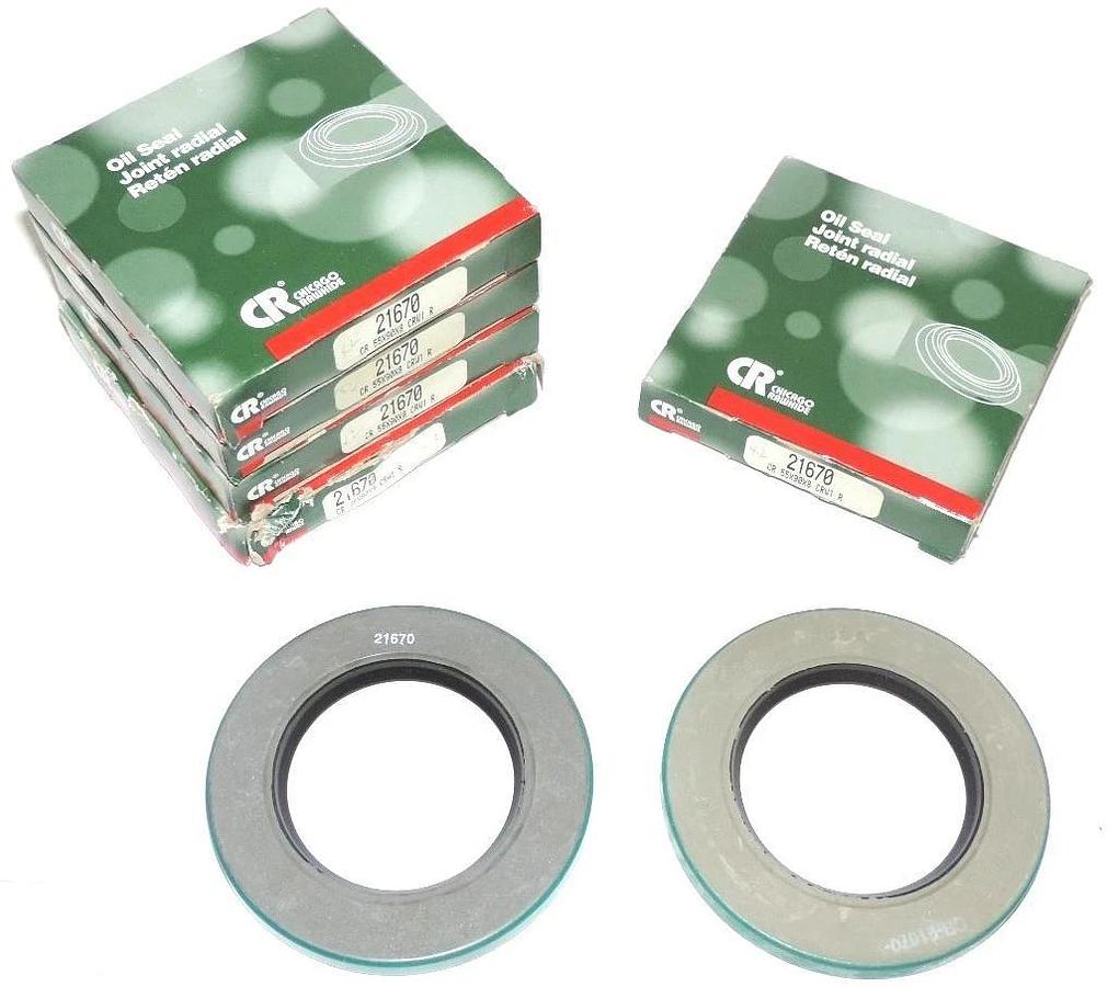 Used LOT OF 10 NIB CHICAGO RAWHIDE 21670 OIL SEALS, 2 SEALS PER BOX