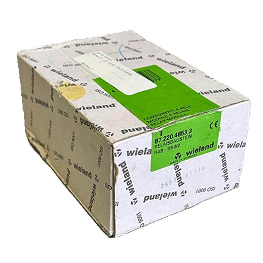 Used NEW WIELAND 87.220.4853.3 / 8722048533 RELAY MODULE RAB - SS 8/2 24VDC