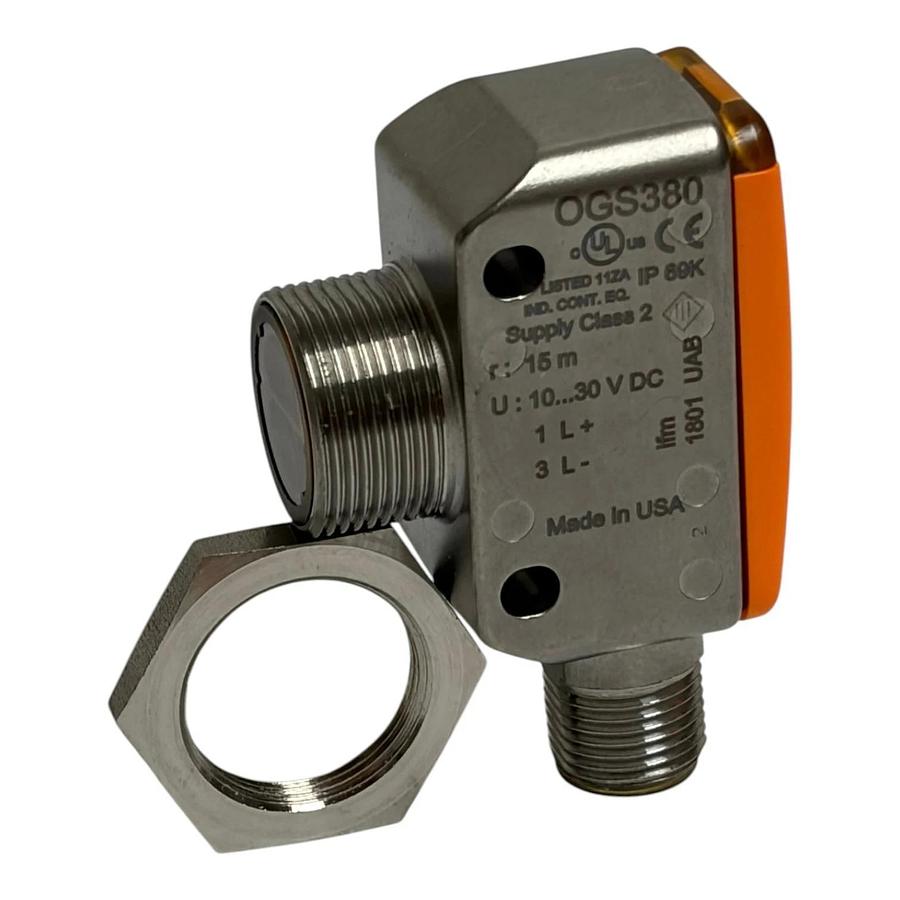 ifm OGS380 Through-Beam Sensor Transmitter OGS-OOKG/US/V4A/CUBE NEW