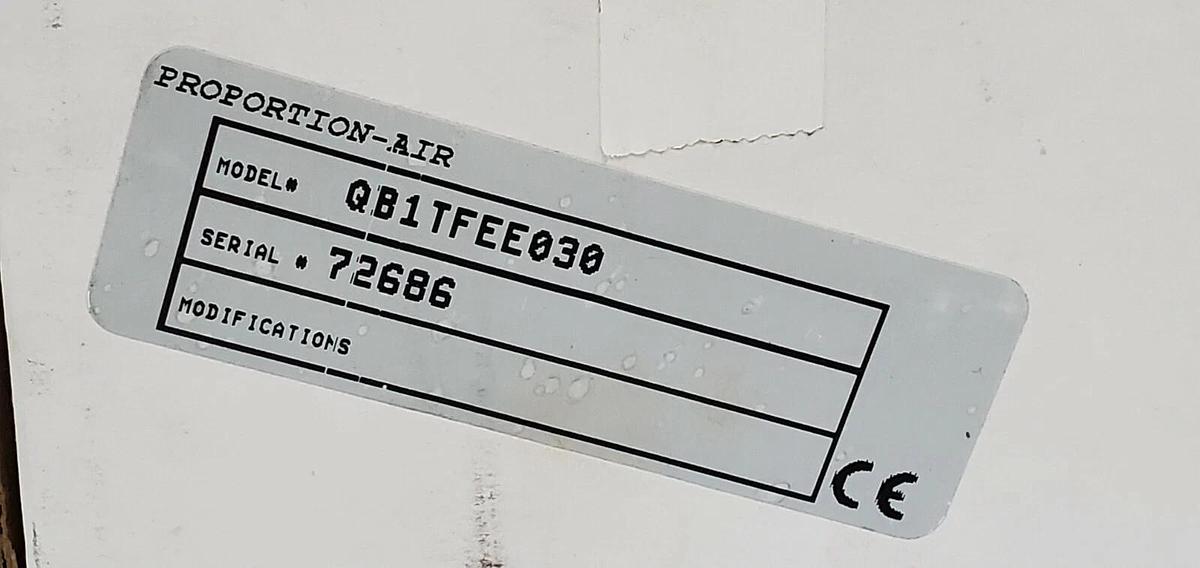 Used PROPORTION AIR INC QB1TFEE030 PNEUMATIC CONTROL VALVE 300PSIG MAX 0-10VDC