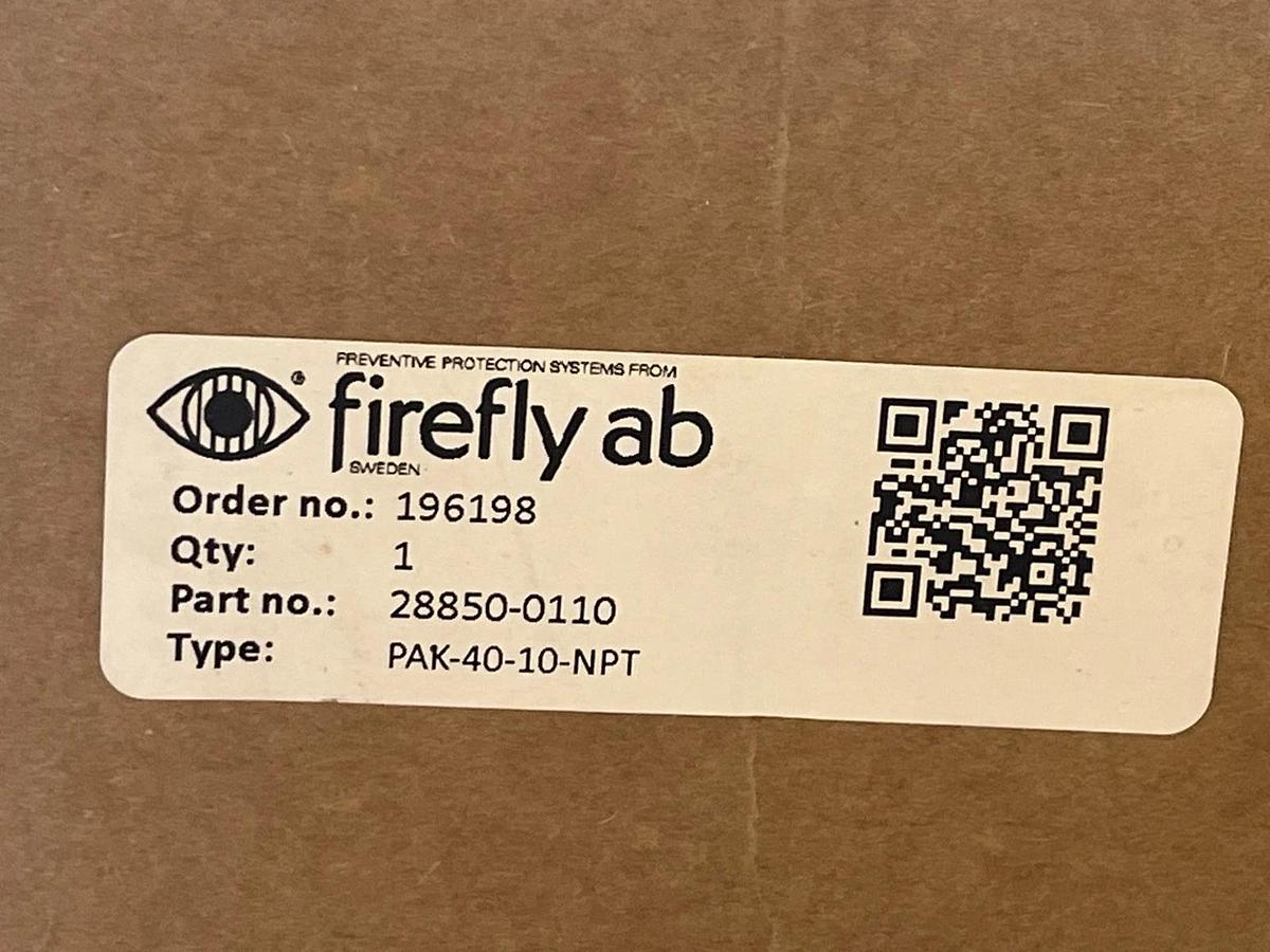 FIREFLY AB WATER PUMP SET 28850-0110, PAK-40-10-NPT, FSE-WPS-K-40-8-220 SPARK