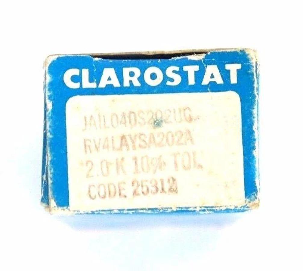 Used NIB CLAROSTAT JA1L040S202UC POTENTIOMETER 2.0K-OHM 10% TOLERANCE TYPE J