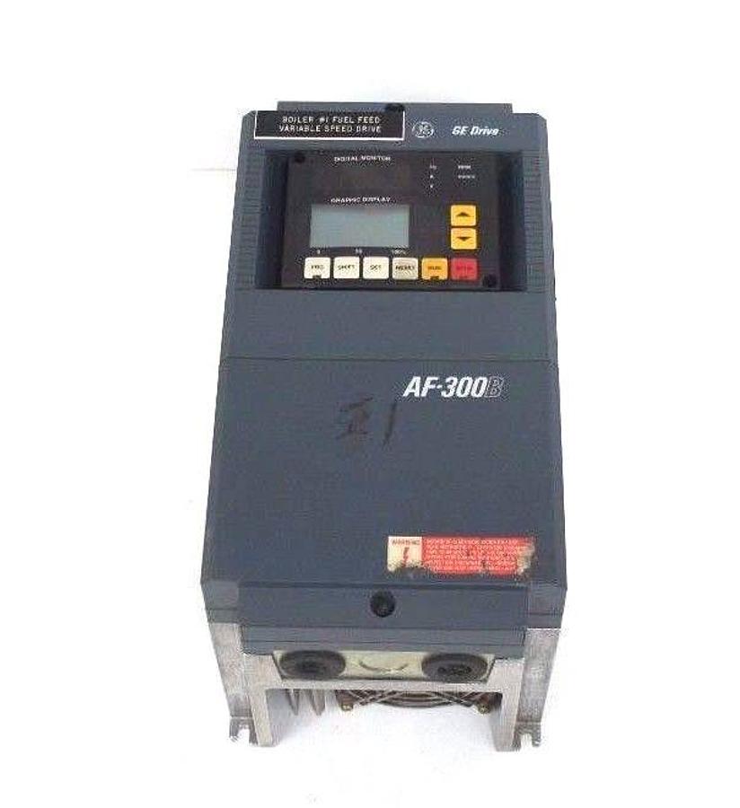 Used GENERAL ELECTRIC 6VAF343005B-A1 AF-300 DRIVE 5HP, 380-460V, 9.5A, 50/60HZ