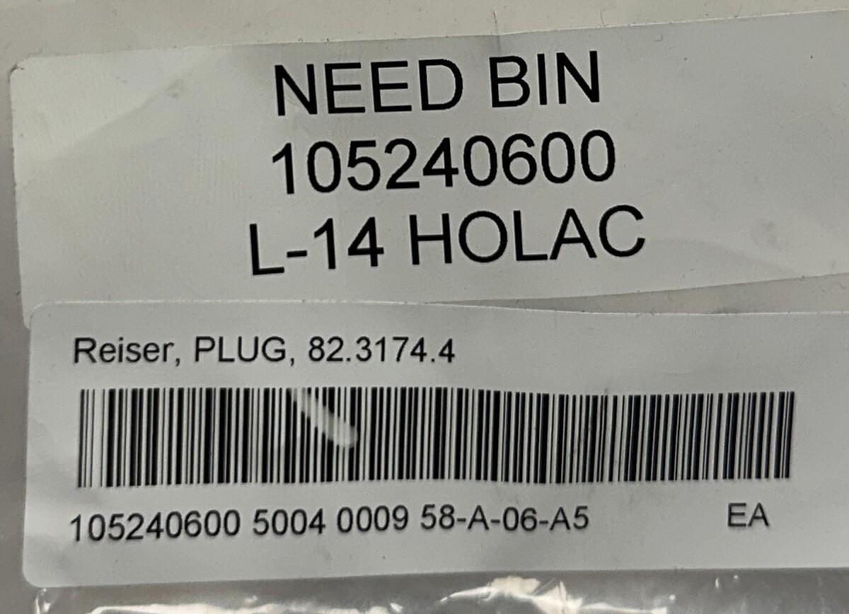 Used REISER HOLAC 82-3174-4 / 8231744 OEM PLUG FOR CUTTING MACHINE TMAO 10.25 NSMP