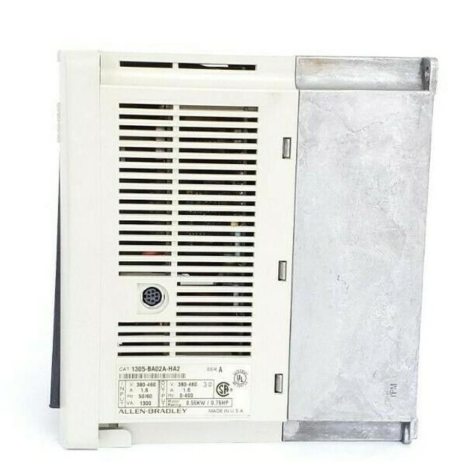 Used ALLEN-BRADLEY 1305-BA02A-HA2 SER. A VARIABLE FREQUENCY AC DRIVE W/ 1201-HA2