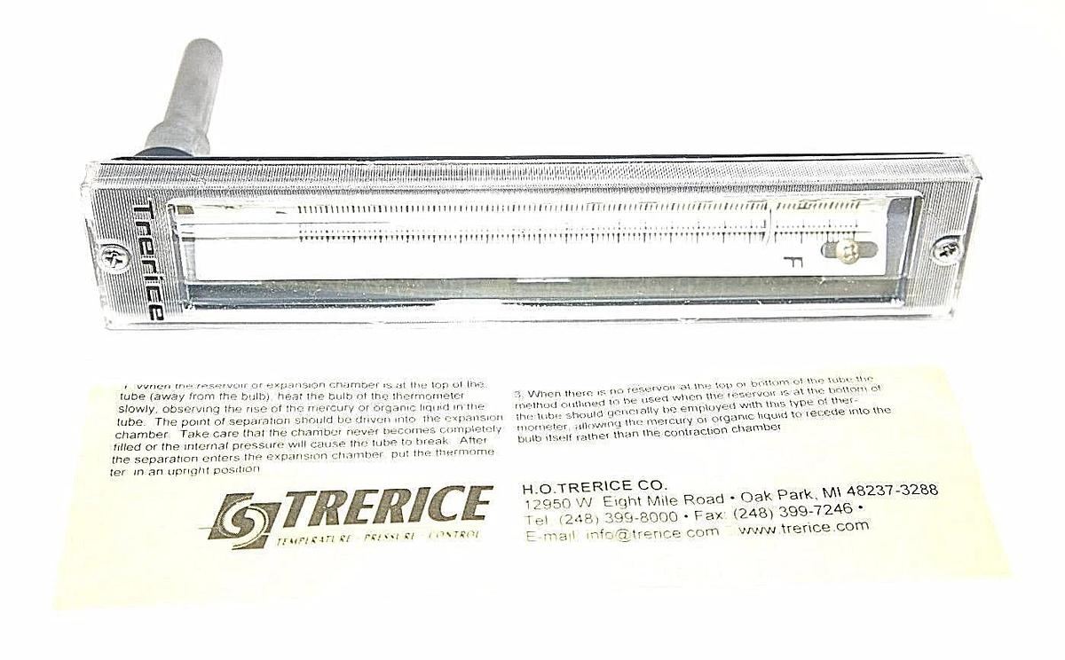 NEW TRERICE 435210207SPB ECONO THERMOMETER, 5 1/2" ANGLE, 2" ALUMINUM STEM