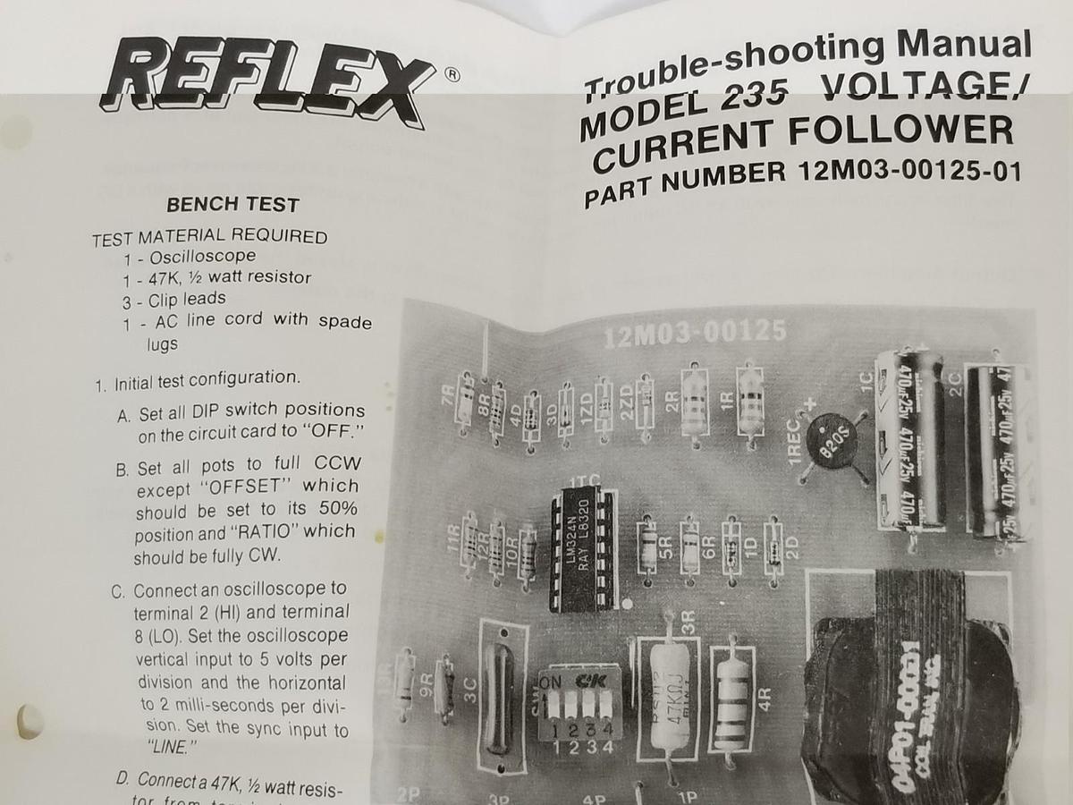 NIB REFLEX INC. 12M03-00125 VOLTAGE/CURRENT FOLLOWER BOARD MOD236 12M3-125