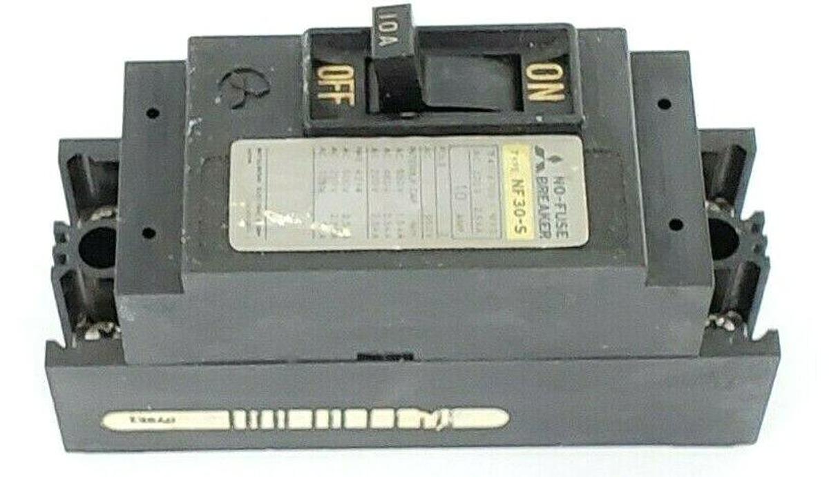 Used MITSUBISHI ELECTRIC NF30-S NO-FUSE CIRCUIT BREAKER 2-POLE 10AMP, NF30S