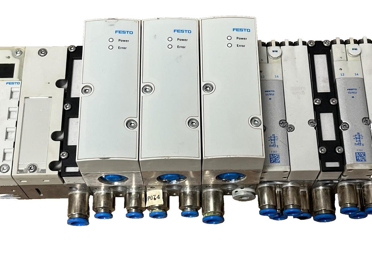 Used Festo CPX/MPA-S Terminal | EtherNet/IP CPX-FB32 | (9) VPPM Proportional (6) MPA2