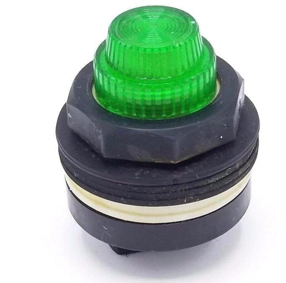Used SQUARE D 9001-KP44G SER. B GREEN PILOT LIGHT 30MM, 20/30V, 9001KP44G