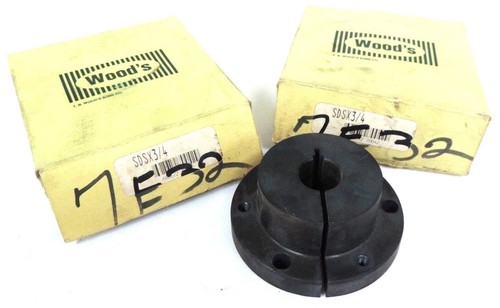 Used LOT OF 2 NEW WOODS SDSX3/4 SPLIT BORE BUSHINGS SDSX34