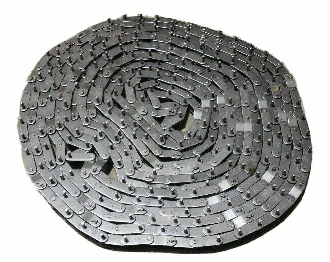 Used TSUBAKI RF2060 CONVEYOR ROLLER CHAIN, 1.5IN PITCH, ~55FT LENGTH