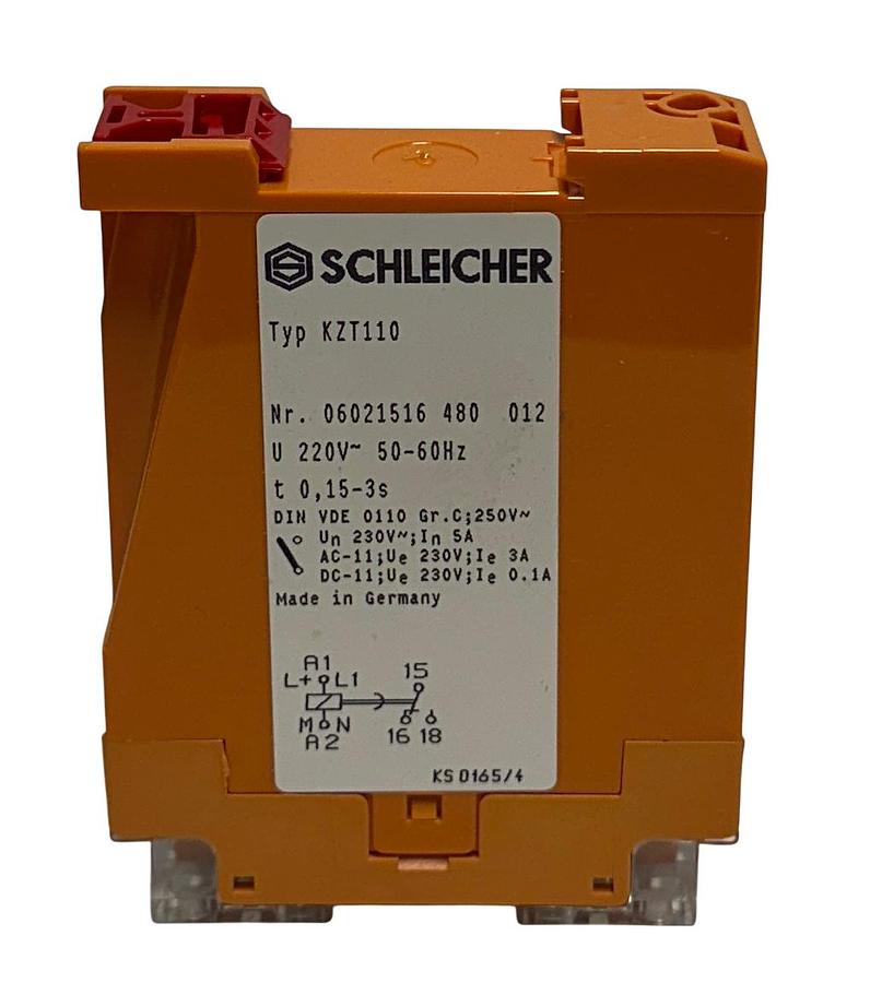 Used SCHEICHER 06021516 480 012 / KZT110 TIME DELAY RELAY 220V 50/60Hz 0,15-3s NSMP