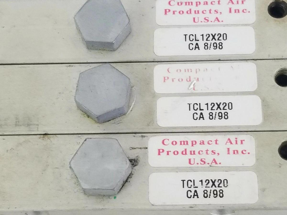 Used LOT OF 3 ITT COMPACT AIR TCL12X20 CYLINDERS TCL12X20, 12MM BORE