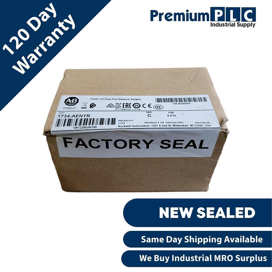 Used NEW SEALED ALLEN BRADLEY 1734-AENTR /C POINT I/O DUAL PORT NETWORK ADAPTER