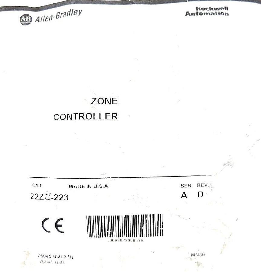 Used NEW ALLEN BRADLEY 22ZC-223 ZONE CONTROLLER SER. A, REV. D, 22ZC223