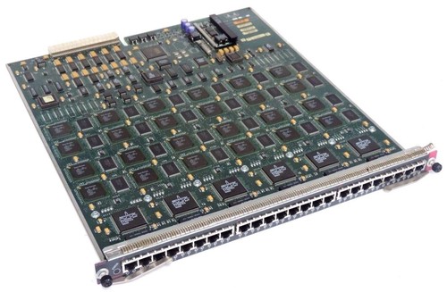 Used CISCO SYSTEMS WS-X5225R 24 PORT 10/100BASE TX 73-3819-03 AO SWITCH MODULE BOARD