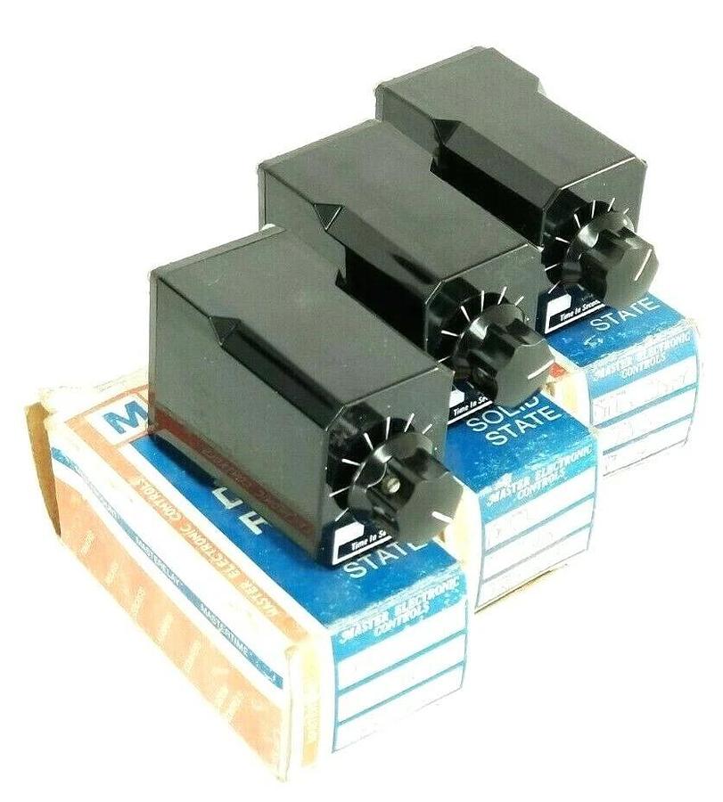 Used LOT OF 3 MEC MASTER ELECTRONIC CONTROLS DMOK12D180B TIME DELAY RELAYS 12VDC