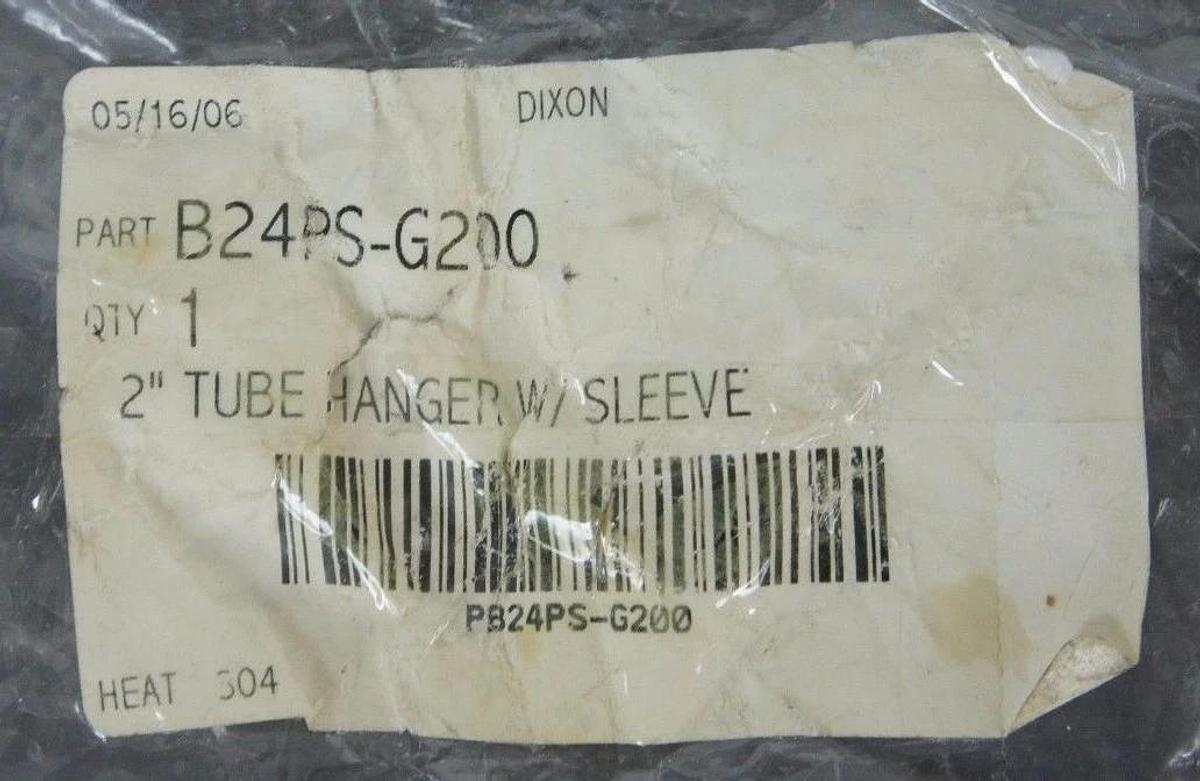 LOT OF 2 NEW DIXON B24PS-G200 2'' TUBE HANGERS W/ SLEEVE, B24PSG200