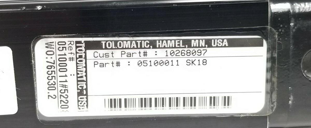 Used NEW TOL-O-MATIC 05100011 SK18 CYLINDER 10268097 26'' IN. OAL W/ 4-3/4'' SLIDE