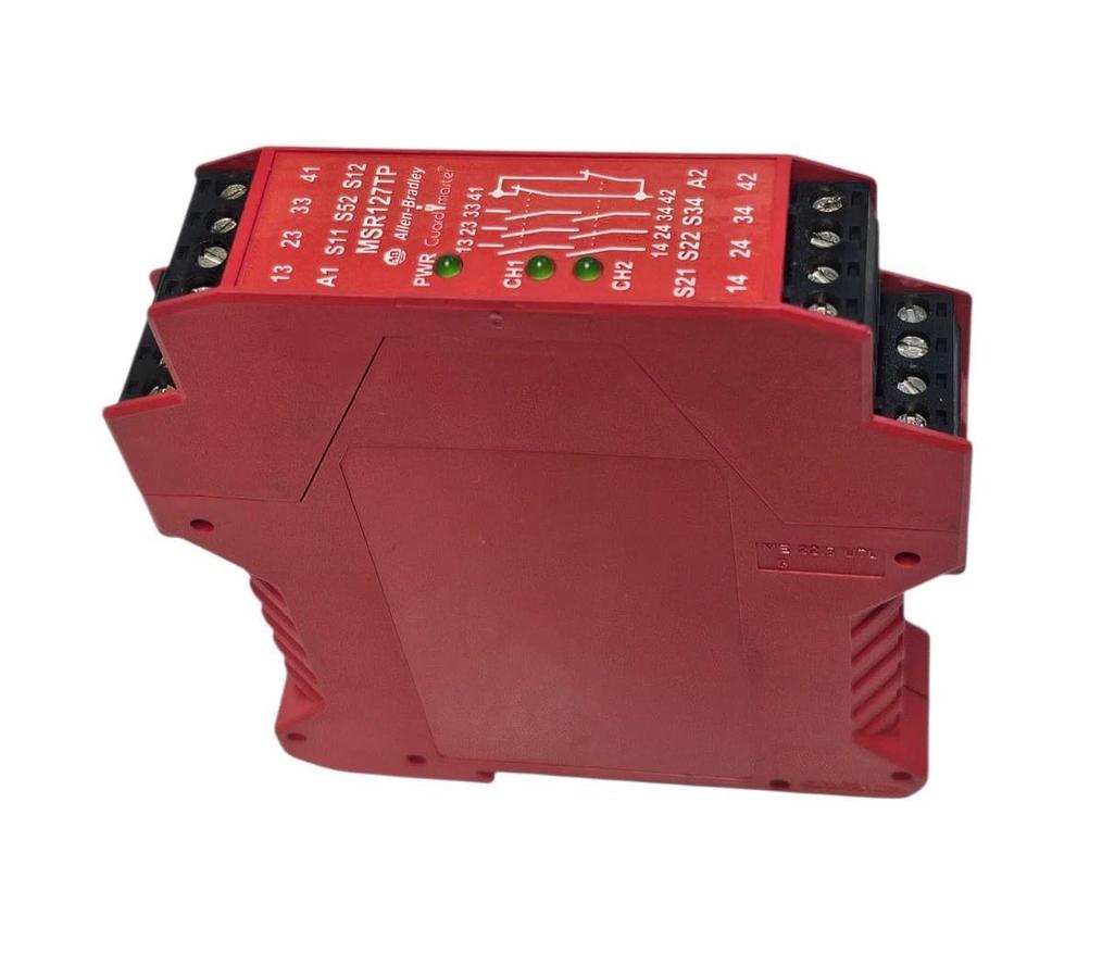 Used ALLEN BRADLEY 440R-N23132 GUARD MASTER SAFTEY RELAY MODEL MSR127TP SER. A