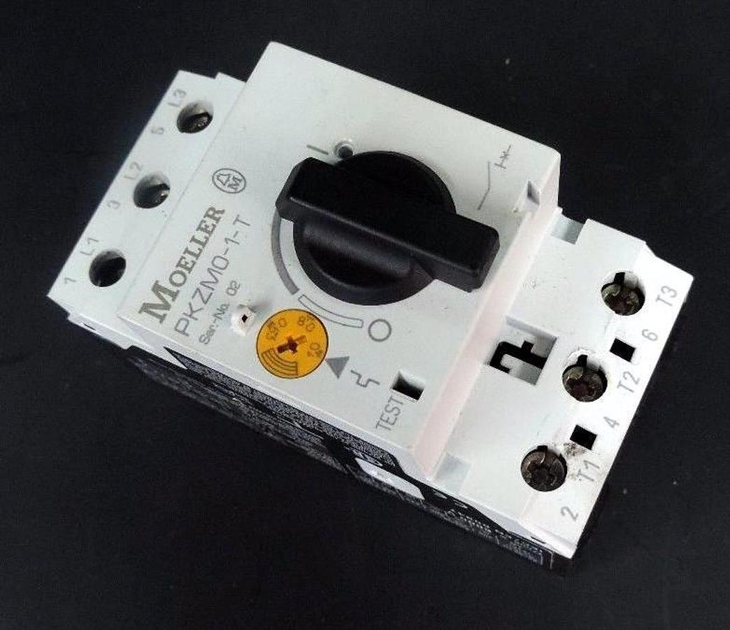 Used NEW MOELLER PKZM0-1-T MOTOR PROTECTOR 0.63-1AMP 600VAC, PKZM01T