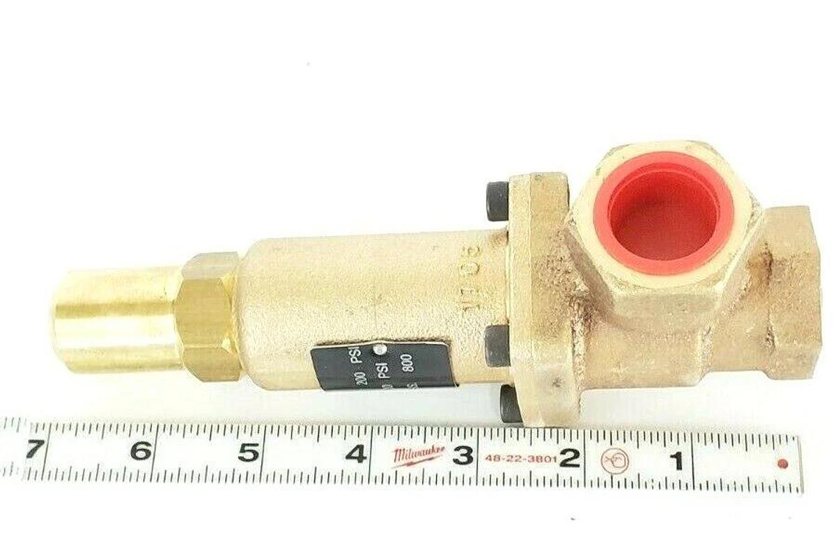 Used NIB CASH VALVE 3PZE3 BRONZE ADJUSTABLE BACK PRESSURE VALVE