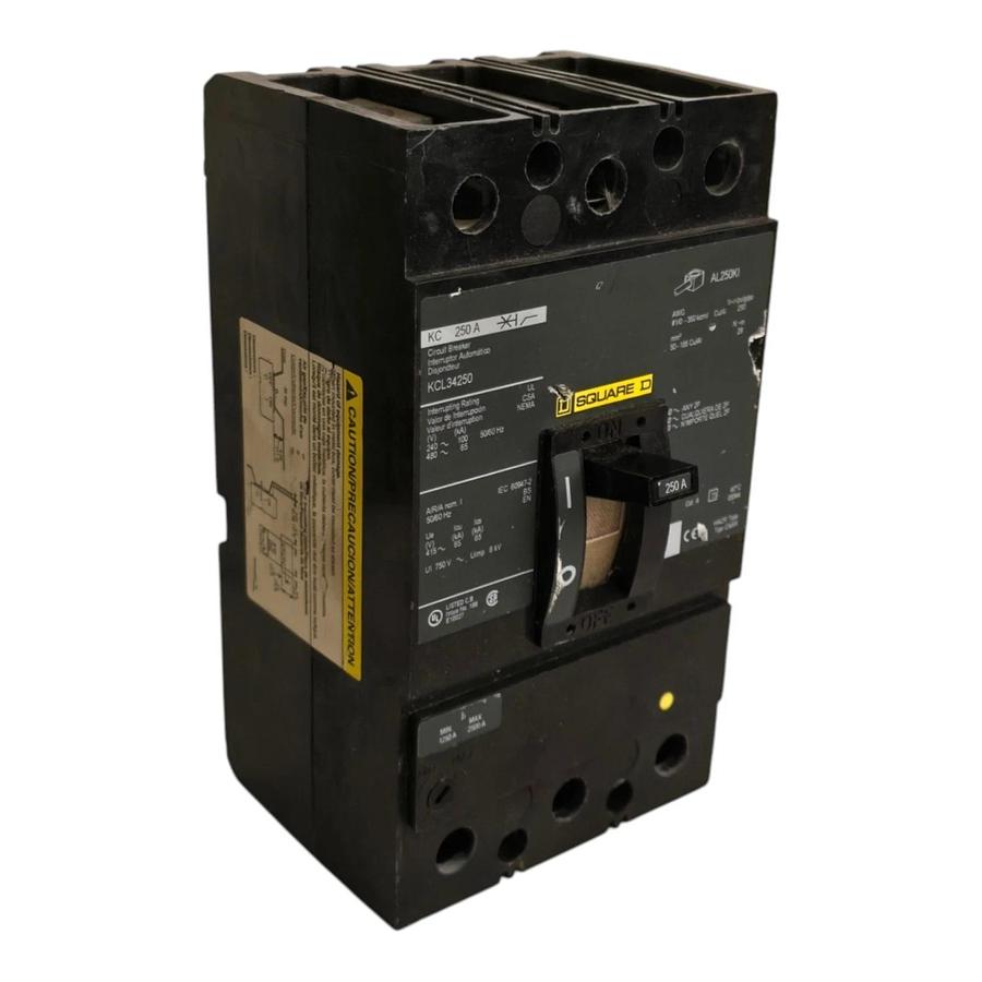 Square D KCL34250 Circuit Breaker | 3 Pole | 250 Amp | 480V | 65kA @ 480V NSNP