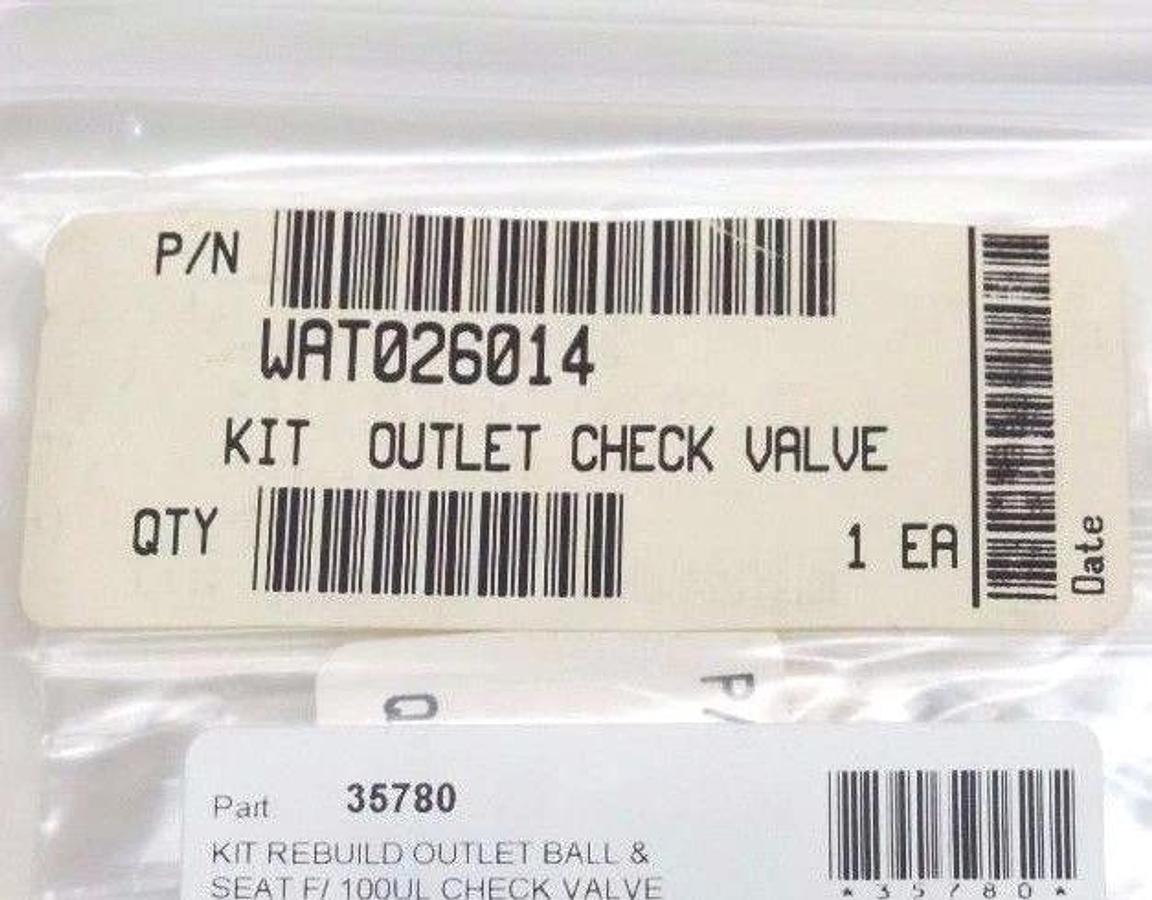 Used NIB WATERS WAT026014 OUTLET CHECK VALVE KIT 26014