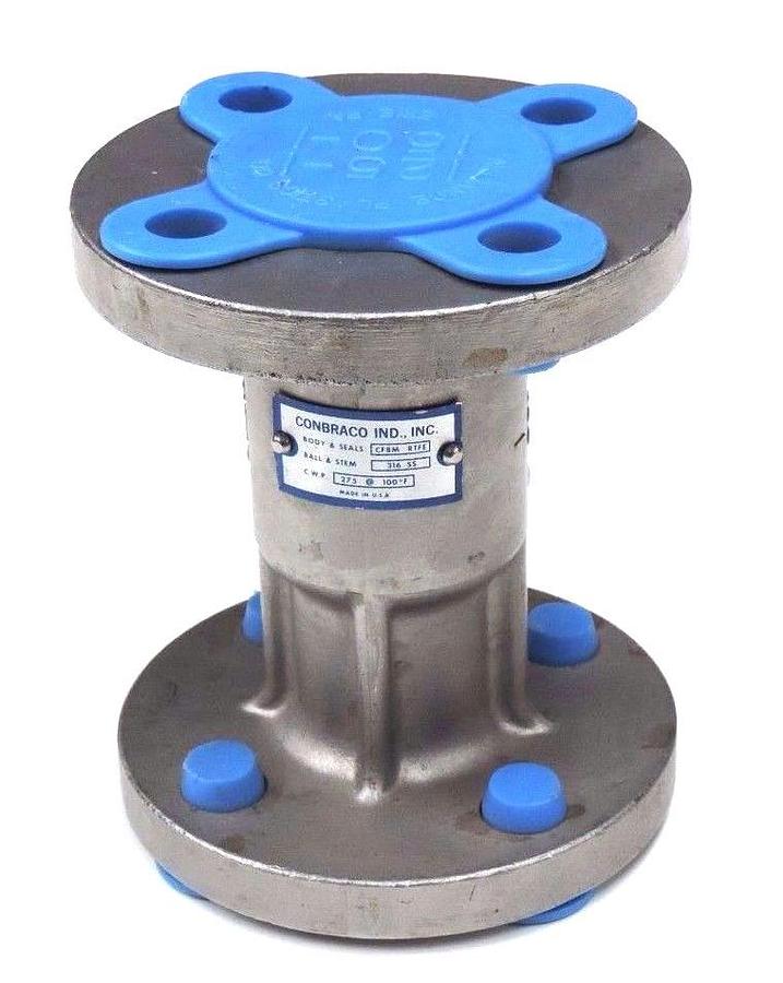 Used NEW CONBRACO IND. INC. CF8M RTFE BALL VALVE 316SS, 275 @ 100 DEG. F., CF8M