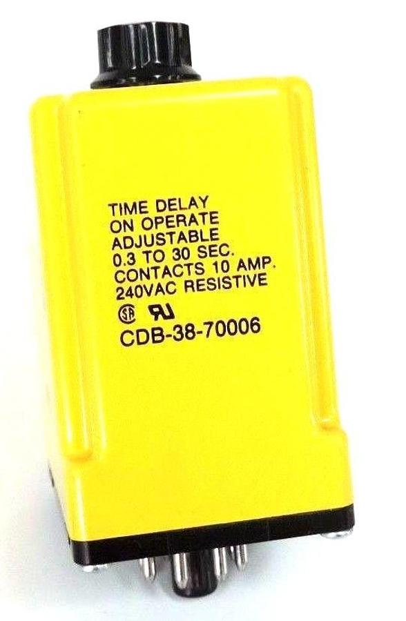 Used POTTER & BRUMFIELD CDB-38-70006 TIME DELAY RELAY CDB3870006