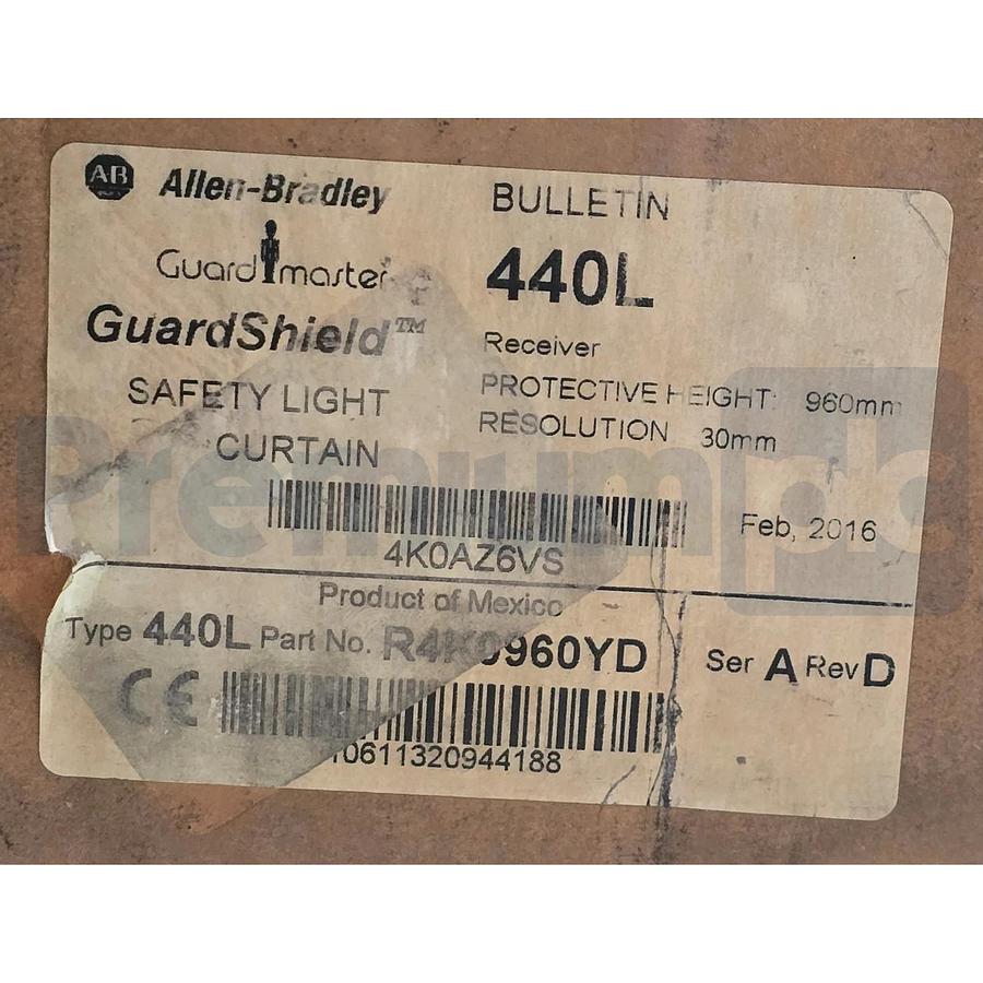 Allen-Bradley 440L-R4K0960YD /A GuardShield Safety Light Curtain Receiver NSMP