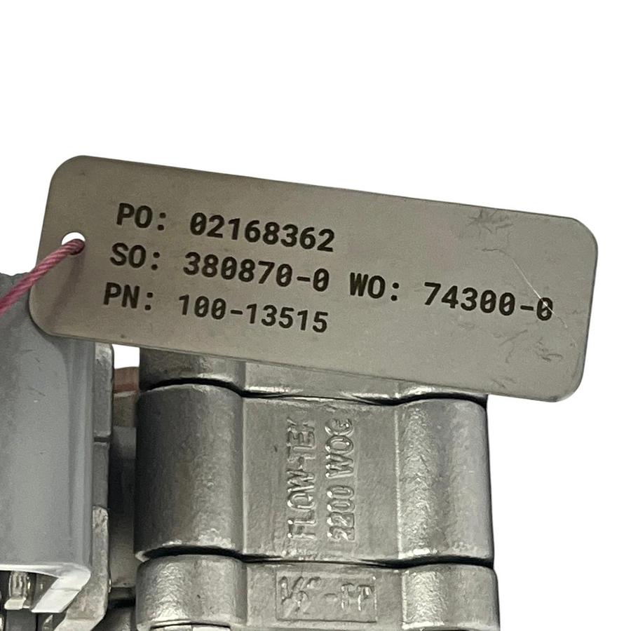 Flow-Tek 1/2" 2200 WOG Ball Valve Easytork Actuator Nass Magnet 110V Solenoid
