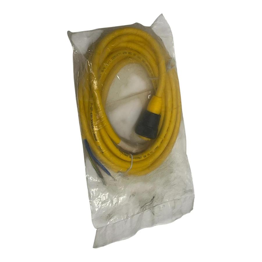 Used Turck RK 50-4M Minifast Cordset 7/8" 5-Pin Female to Bare End 4m Yellow #U2052