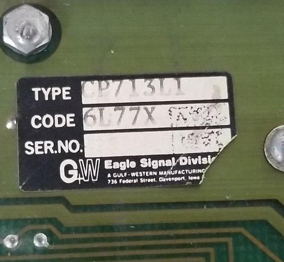 Used EAGLE SIGNAL CP713L1 EPTAK LOAD TRACK DRIVER BOARD PCP-1153 PCP-1140