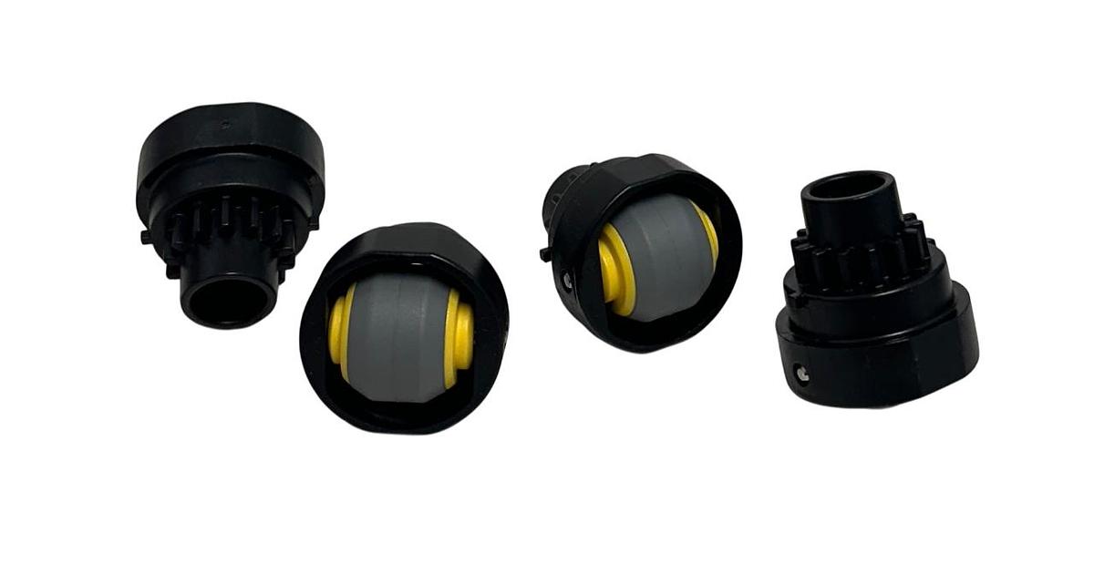 Used 15 INTRALOX 7000/7050 OEM CARRYWAY ROLLERS ACT BLACK/YELLOW/GRAY 70007050 NSNP