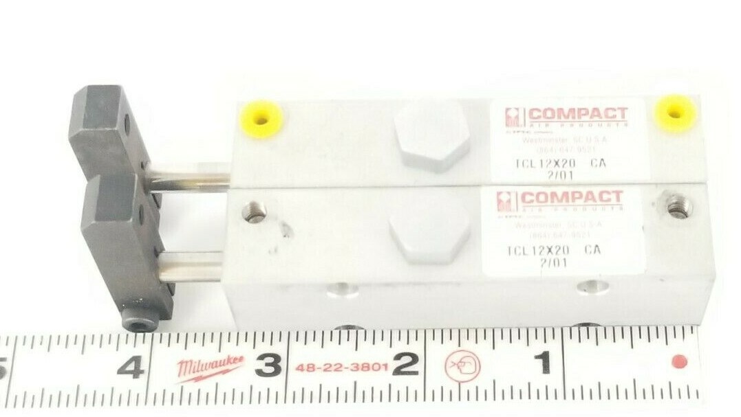 Used LOT OF 2 ITT COMPACT AIR TCL12X20-CA CYLINDERS TCL12X20CA