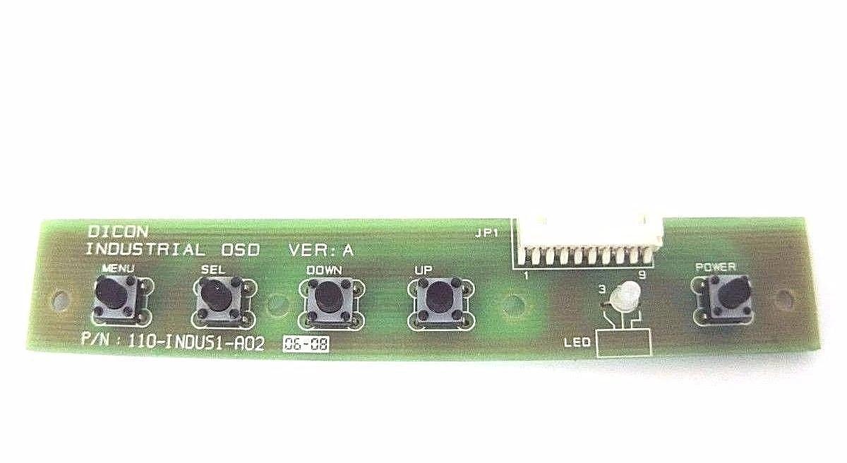 Used DICON INDUSTRIAL OSD 110-INDUS1-A02 VER. A BOARD 110INDUS1A02