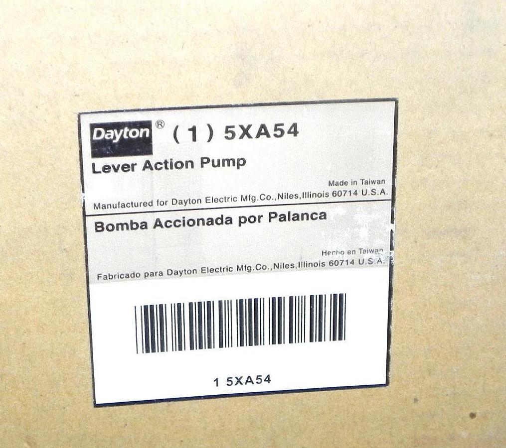 Used NIB DAYTON 5XA54 LEVER ACTION PUMP 20OZ 36''