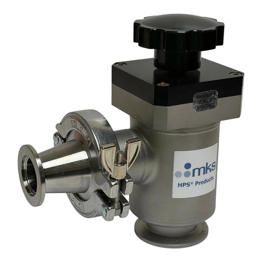 MKS HPS LPV1-40-AK-MNVN Low Profile Vacuum Valve NW40 KF40 Stainless Manual