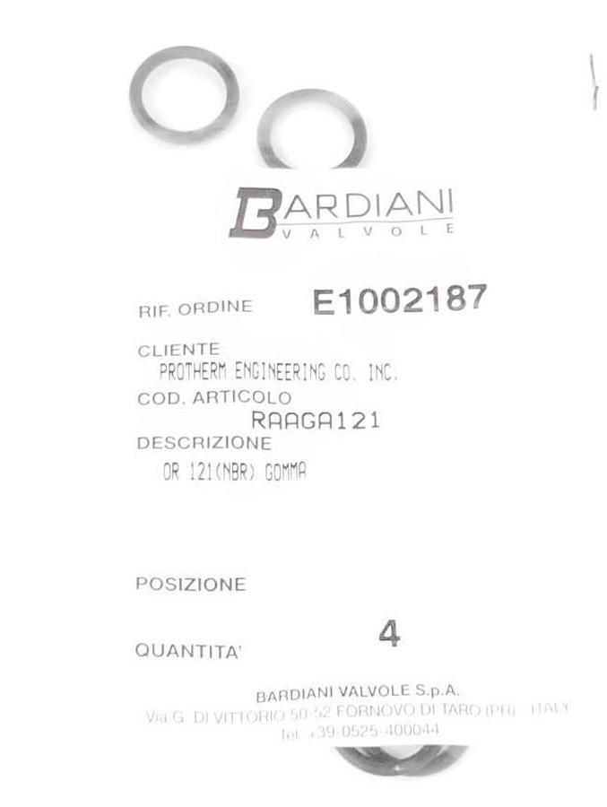 Used LOT OF 4 NEW BARDIANI VALVOLE RAAGA121 O-RINGS