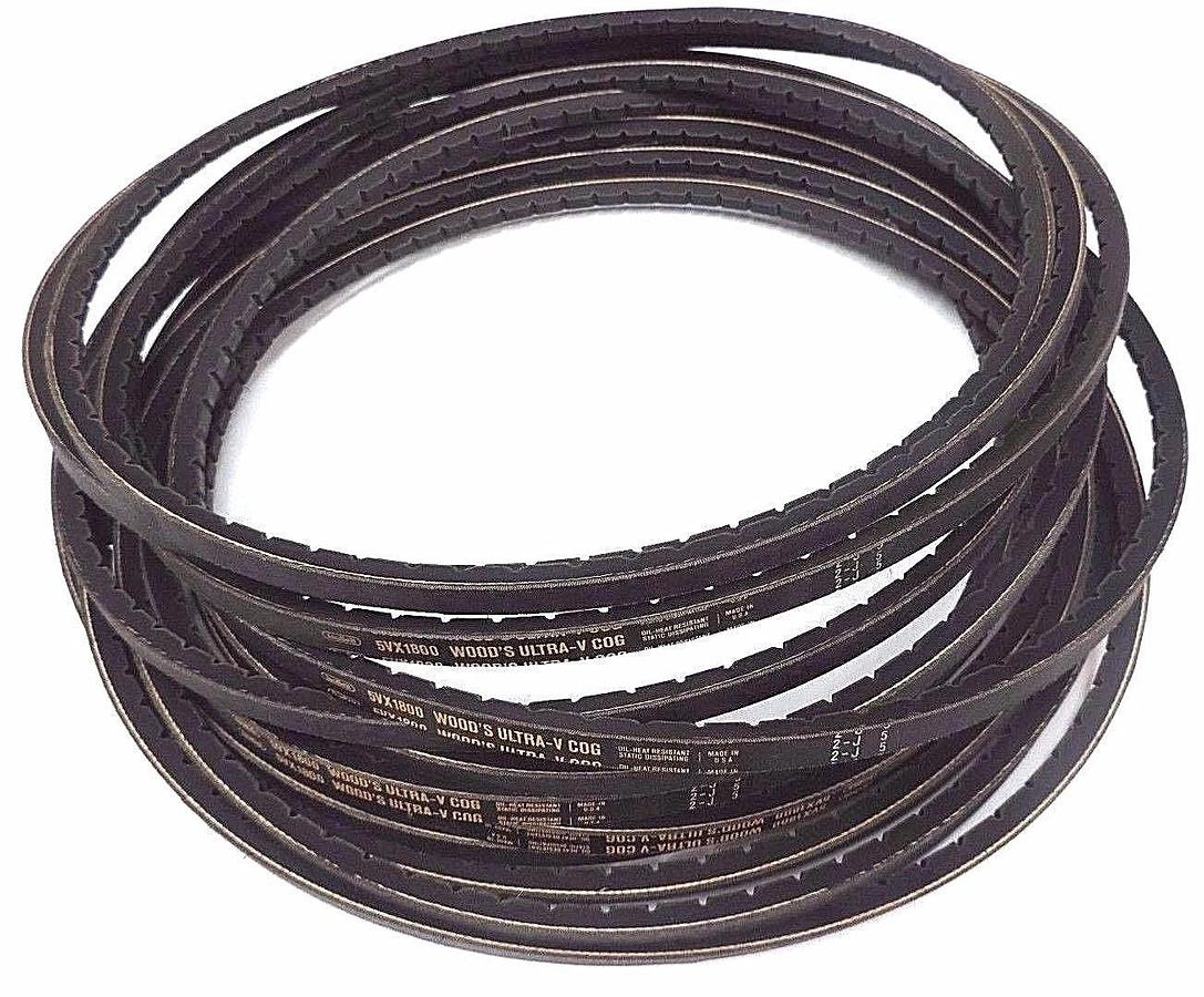Used LOT OF 4 NEW TB WOOD'S 5VX1800 ULTRA-V COG BELTS TOP WIDTH 5/8'' LENGTH 180''