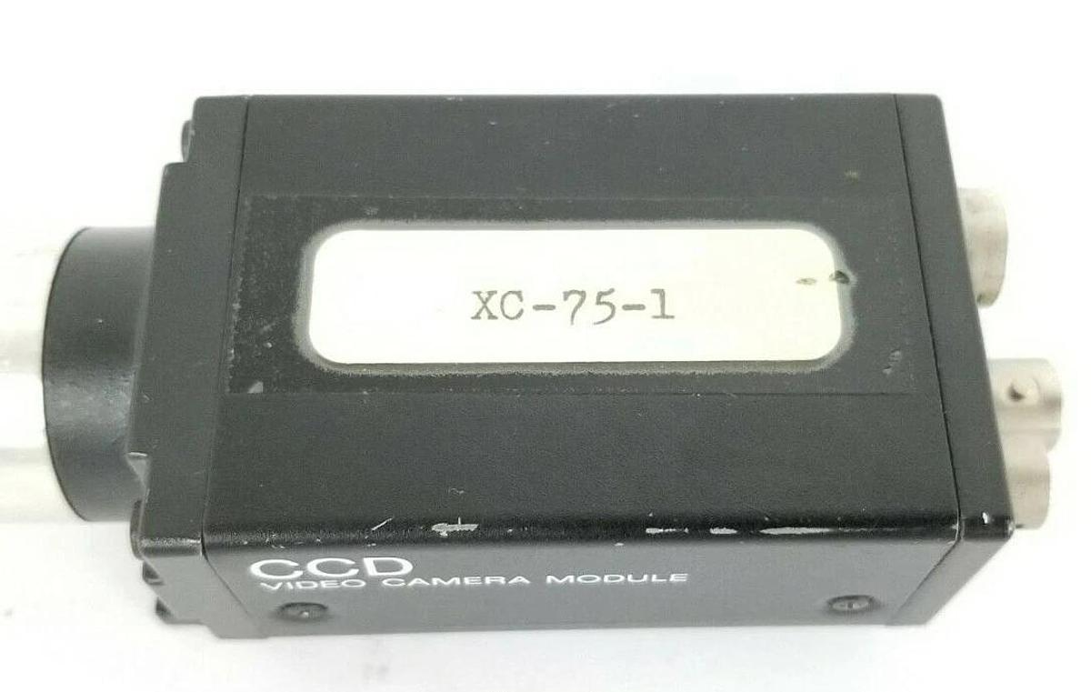 Used SONY XC-75-1 CCD CAMERA W/ 3'' IN. LENS & MOUNTING BRACKET 10.5-15VDC XC-75