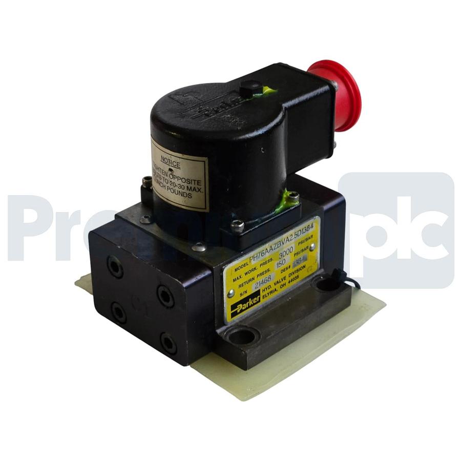 Refurbished Parker PH76 Hydraulic Servo Valve PH76AAZBVA2.5D1384 2.5GPM 3000PSI D# 1384 XLNT