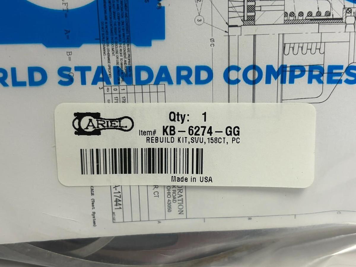 Ariel KB-6274-GG Compressor Valve Kit REBUILD KIT SVU 158CT PC OEM New