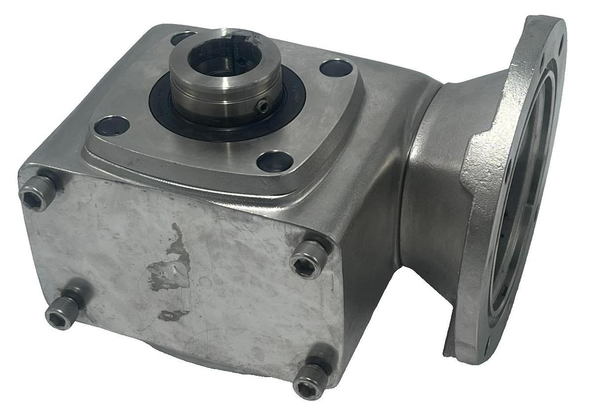 Used BOSTON GEAR SSHF721-50K-B5-HS1-P20 Stainless Steel Worm Gear Reducer 50:1 Ratio