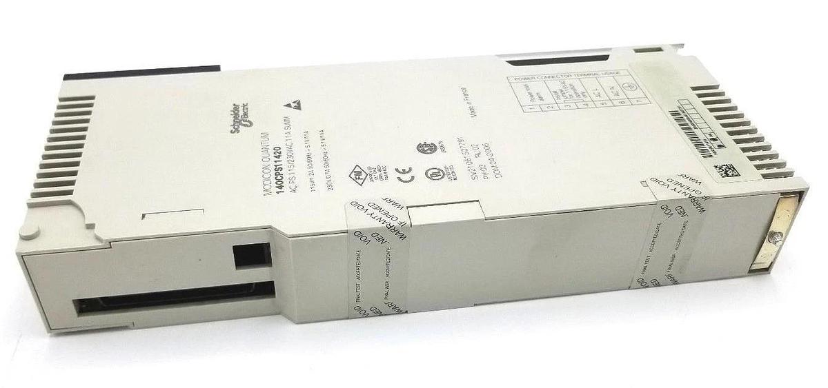 Used SCHNEIDER MODICON QUANTUM 140-CPS-114-20 PV:03 RL:02 AC POWER SUPPLY 140CPS11420
