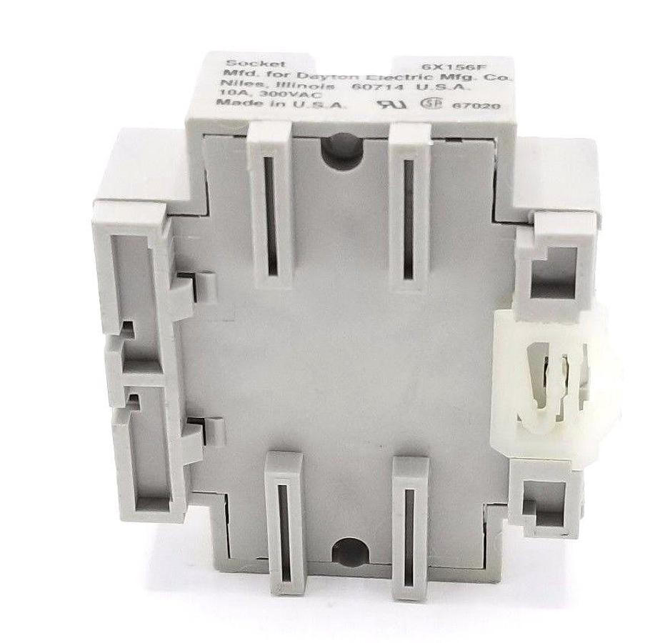 Used NEW DAYTON 6X156F RELAY SOCKET 10A, 300VAC