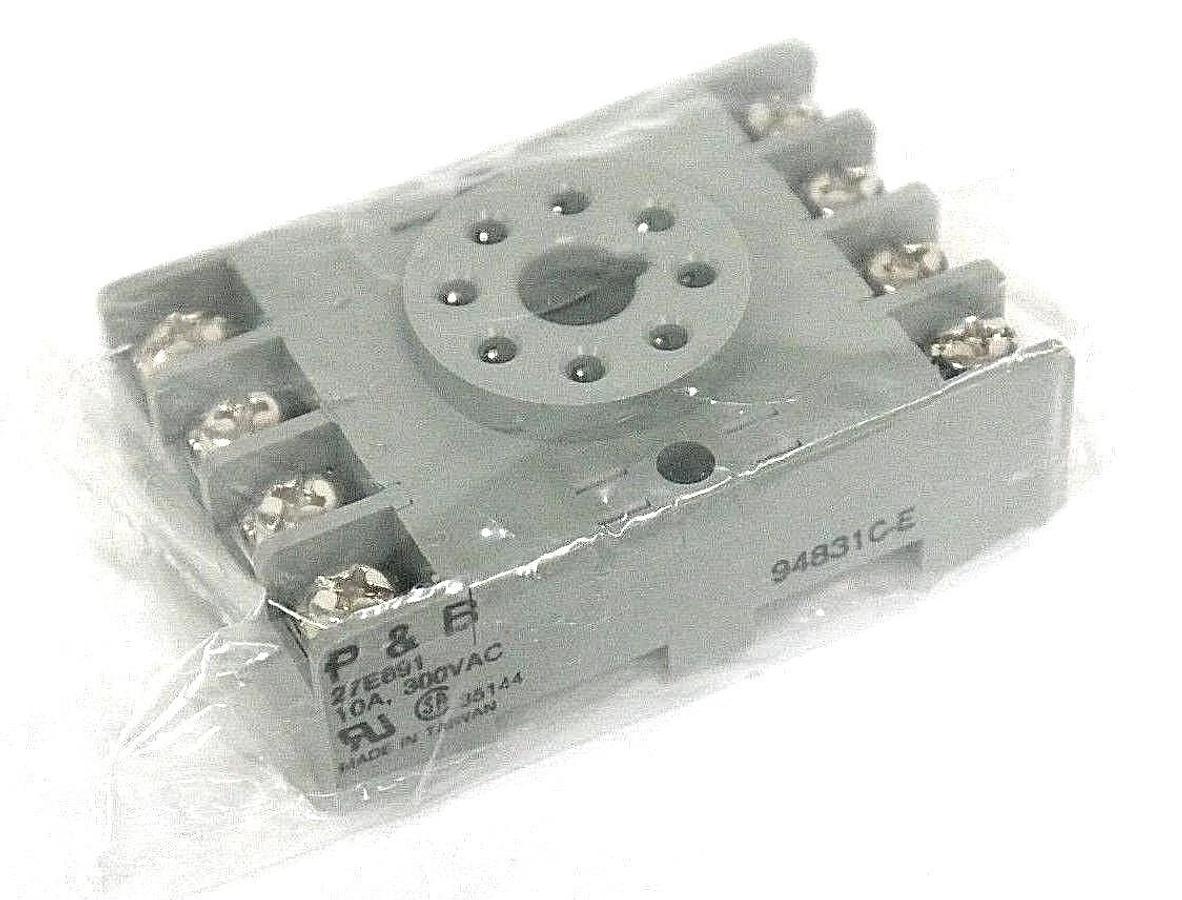 Used LOT OF 5 NEW POTTER & BRUMFIELD 27E891 RELAY BASES 10A, 300VAC, 94831C-E