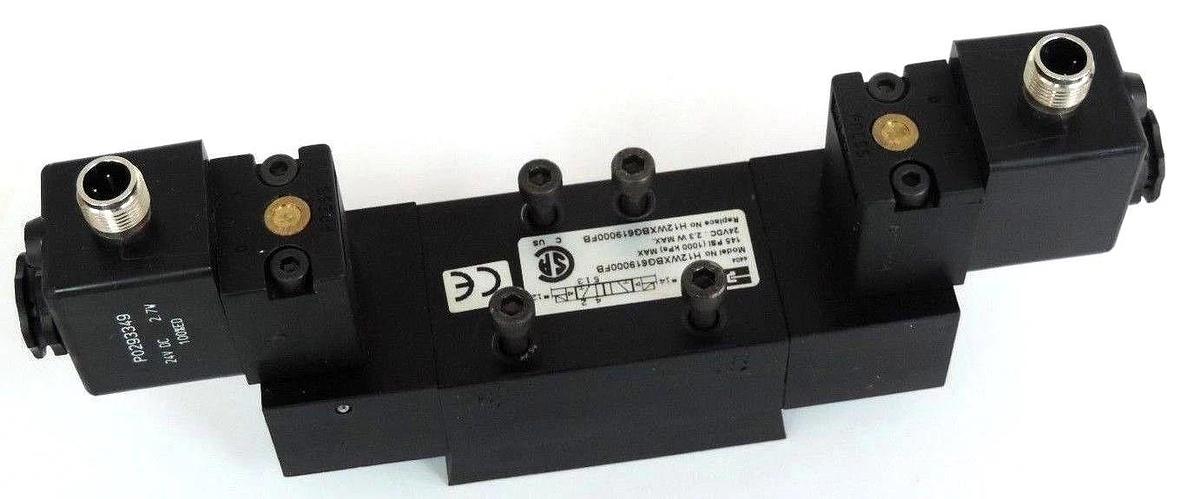 Used NIB PARKER H12WXBG619000FB AIR SOLENOID VALVE 24VDC: 2.3 W MAX 145 PSI
